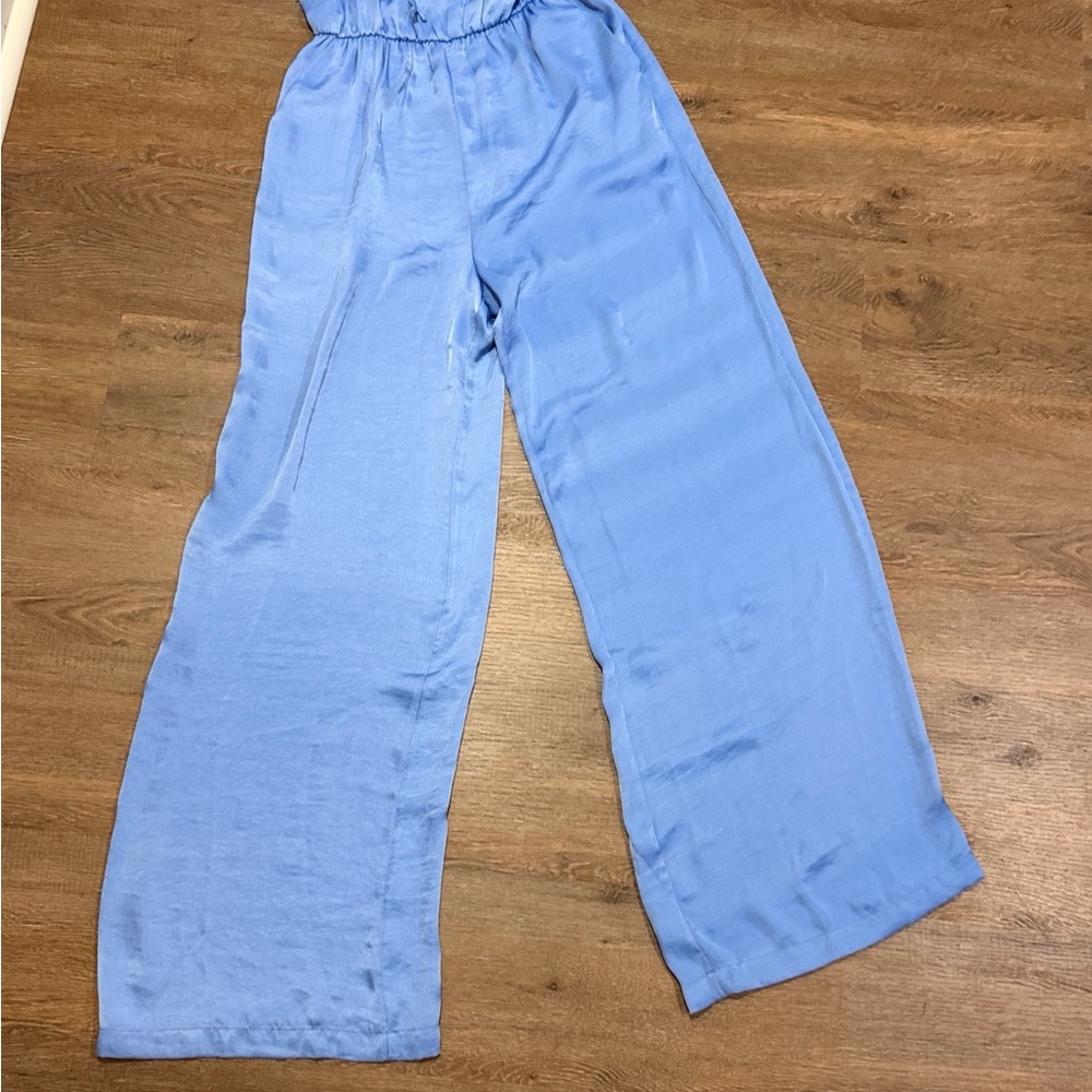 Steve Madden Adele One-Shoulder Blue Jumpsuit - Picture 6 of 10
